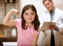 Picture of a young girl at a doctorâ€™s office