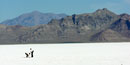 The Silver Mountains and Bonneville Salt Flats along the Nevada and Utah border.