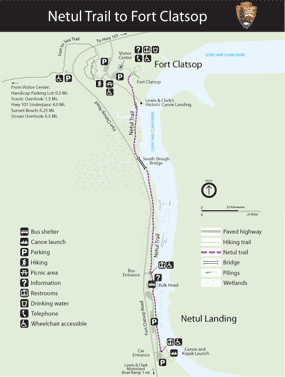 Netul Trail Map, Fort Clatsop