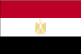 Flag of Egypt is three equal horizontal bands of red at top, white, and black, with the national emblem centered in the white band.