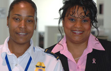 Photo of Federal Security Director Nichelle Richardson and Transportation Security Officer Michelle Lee
