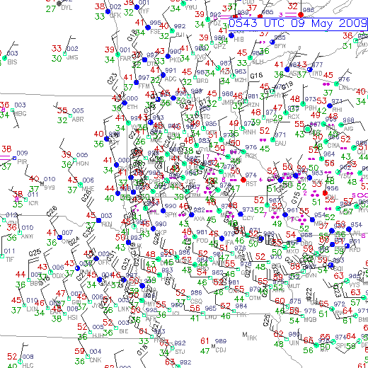 Nebraska Eastward Surface Plot