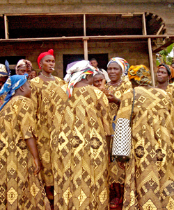 Women in Bangwa, Cameroon, gather to launch a community Mutual Health Organization.
