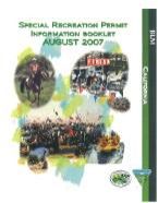 Special Recreation Permit Information booklet August 2007