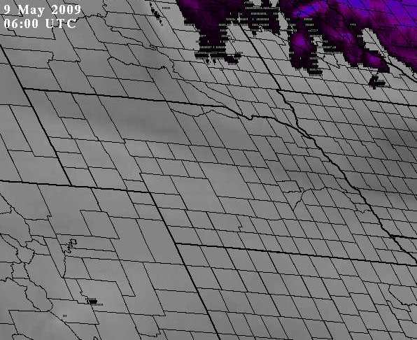 GOES West Water Vapor Satellite Image Over Nebraska