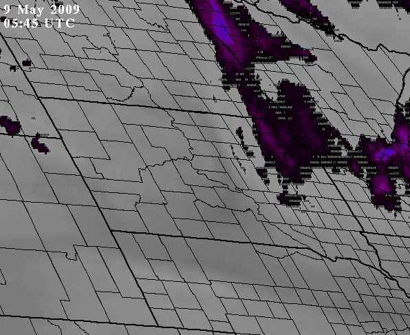 GOES West Water Vapor Satellite Image Over South Dakota