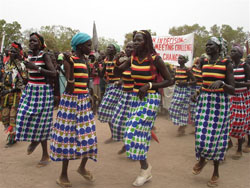 Women in Rumbek, South Sudan, marched and danced on International Women’s Day.
