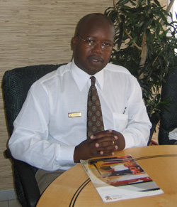 Economist Thabo Chauke, Deputy Director of the Department of Trade and Industry, at his office in Pretoria.