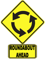 Roundabout Advisory Sign