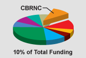 Pie Chart - 10 percent of funding budget