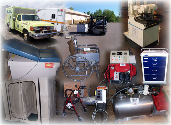 Collage graphic of equipment