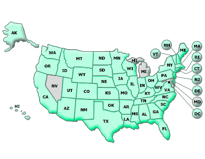 Forty-seven states, and the District of Columbia, participate in PRISM. The exceptions are Maryland, Michigan, and Nevada.
