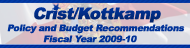 Crist/Kottkamp 2009-2010 Budget Recommendations