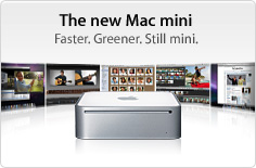 The new Mac mini. Faster. Greener. Still mini.