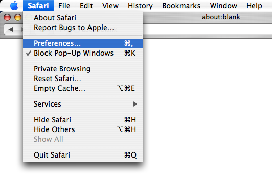 Safari Preferences