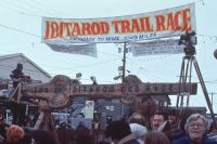Iditarod Sled Dog Race finish line in Nome, AK