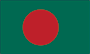 The flag of Bangladesh is green field with a large red disk shifted slightly to the hoist side of center.