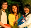 Photo of 3 smiling college students