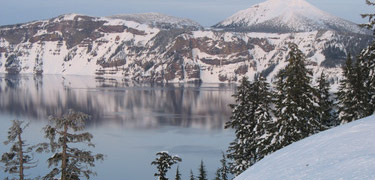 Crater Lake in winter