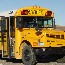 Photo of school bus in Chaco Visitor Center parking lot