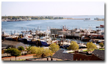 Photo of New Bedford waterfront today - click for enlargement