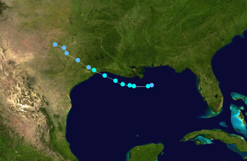 Tropical Storm Edouard Track