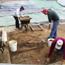 Archaeologist digging at Historic Jamestowne