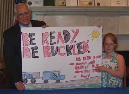 'BE READY. BE BUCKLED.' Poster Contest winner Sara O'Dell