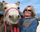 "The Big Nose" Sancho with adopter Ann Bond.