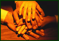piled hands