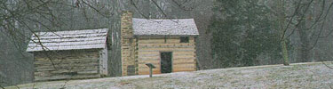 Kitchen in light snow