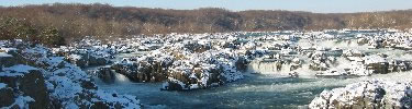 A winter view of the falls