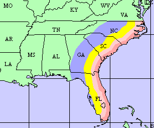 Wind MEOW for a Hurricane with winds of 121mph and a forward speed of 9mph