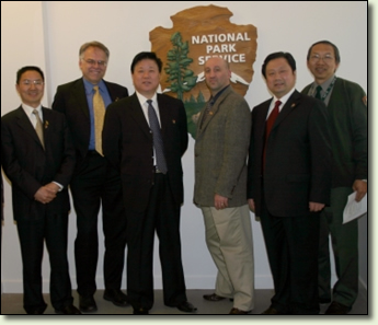 A meeting between OIA and NPS headquarters staff and a Chinese delegation.