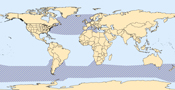 Long-finned pilot whale range map