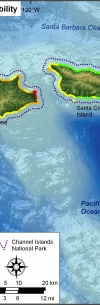 Figure 1. Relative Coastal Vulnerability for Channel Islands National Park. 