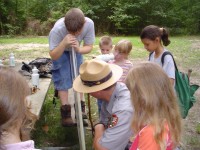 Children participating in an activity with a Ranger.