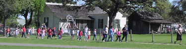 Children visiting the Boyhood Home