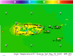 Puerto Rico High Temperature Forecast Image