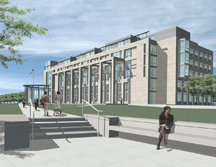 Concept drawing of new U.S. Courthouse, Rockford, IL