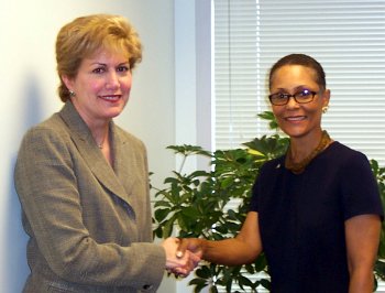 EEOC Vice Chair Naomi C. Earp and Retail Federation President and CEO, Tracy Mullin