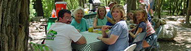 Picnicing in Swinging Bridge Picnic Area