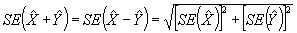 Symbol for the Estimate of the Standard Error of a Sum or Difference