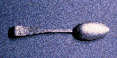 Demitasse spoon engraved with initials of Charles Pinckney's parents.