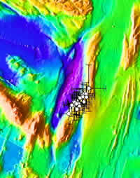 Earthquake location map