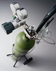 Photograph of an oxygen tank