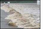 The flooded Verdigris River at Coffeyville