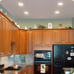LED Downlights in a kitchen