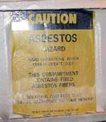 Asbestos hazard area identified