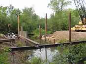 Bridge Construction on Muskege Creek. Bayfield County Wisconsin.
- FWS photo by Ted Koehler 